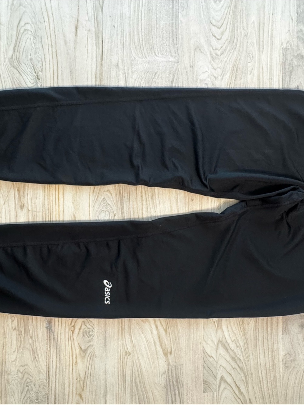 Asics Black Performance Track Pants with Logo